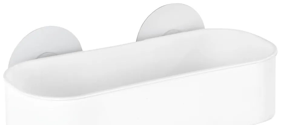 WENKO 21824100-Mensola OSIMO plastica 27x12 cm bianco/trasparente