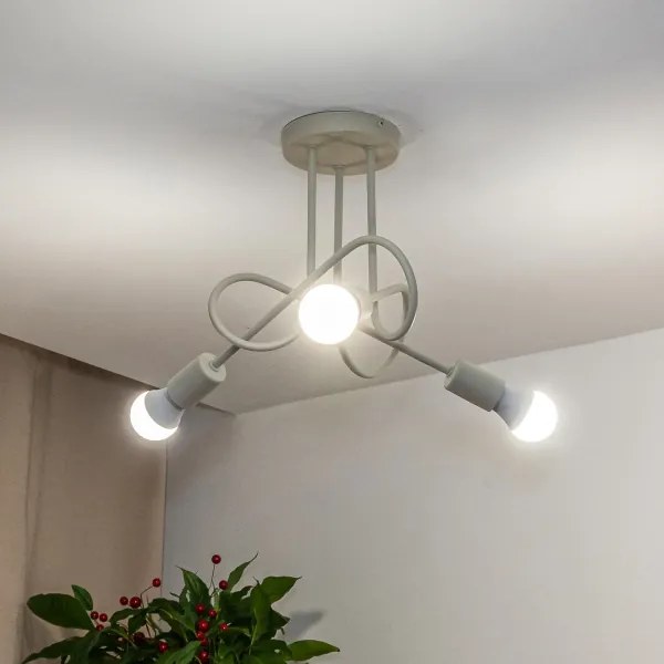 Lampadario a soffitto OXFORD 3xE27/15W/230V crema