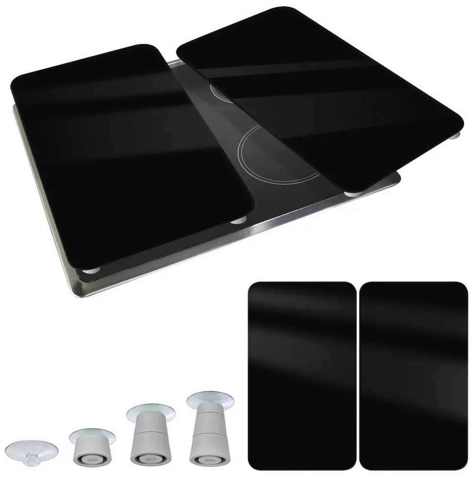 Set di 2 coperchi per fornelli in vetro temperato 30x52 cm Universal - Wenko