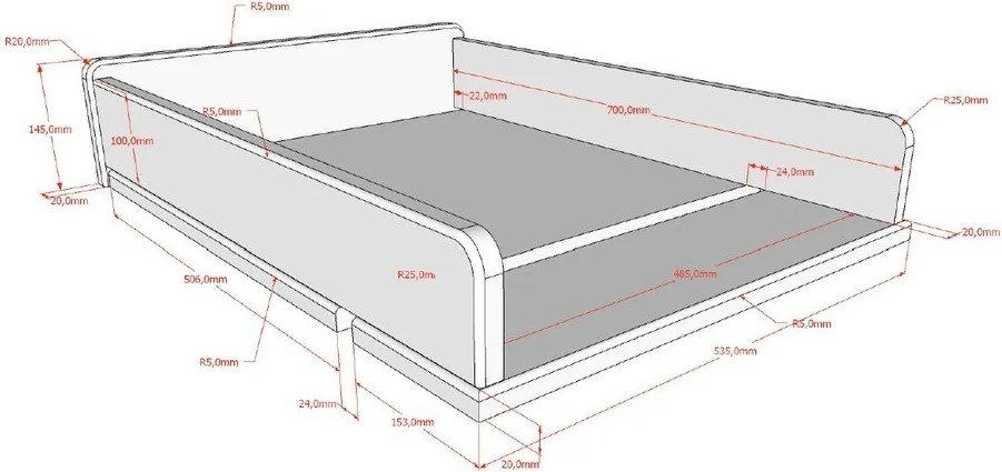 Fasciatoio bianco in faggio massiccio Forrest – Vipack