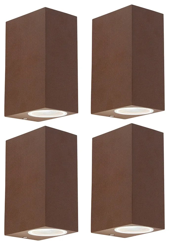 Set di 4 applique marrone ruggine 2 luci IP44 - Baleno I