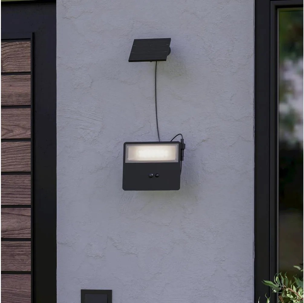 Eglo 901085-LED Applique solare da parete PANETTIERI LED/6,7W/3,7 1200mAh IP44 nero