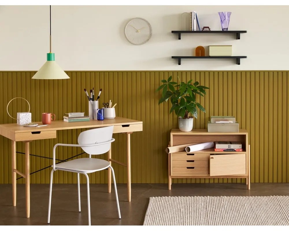 Mensola nera in rovere 80 cm Poke - Hübsch