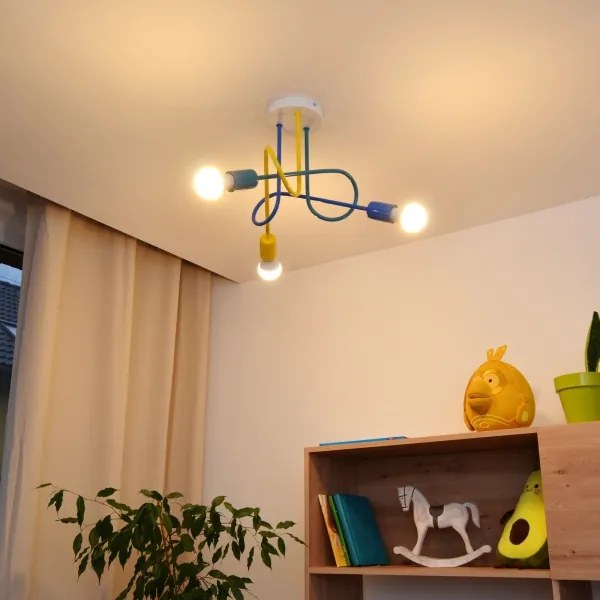 Lampadario LED da soffitto per bambini OXFORD 3xE27/15W/230V