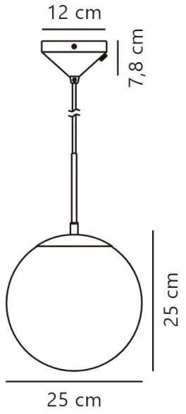 Nordlux - Lampadario a sospensione con filo GRANT 1xE27/25W/230V diametro 25 cm
