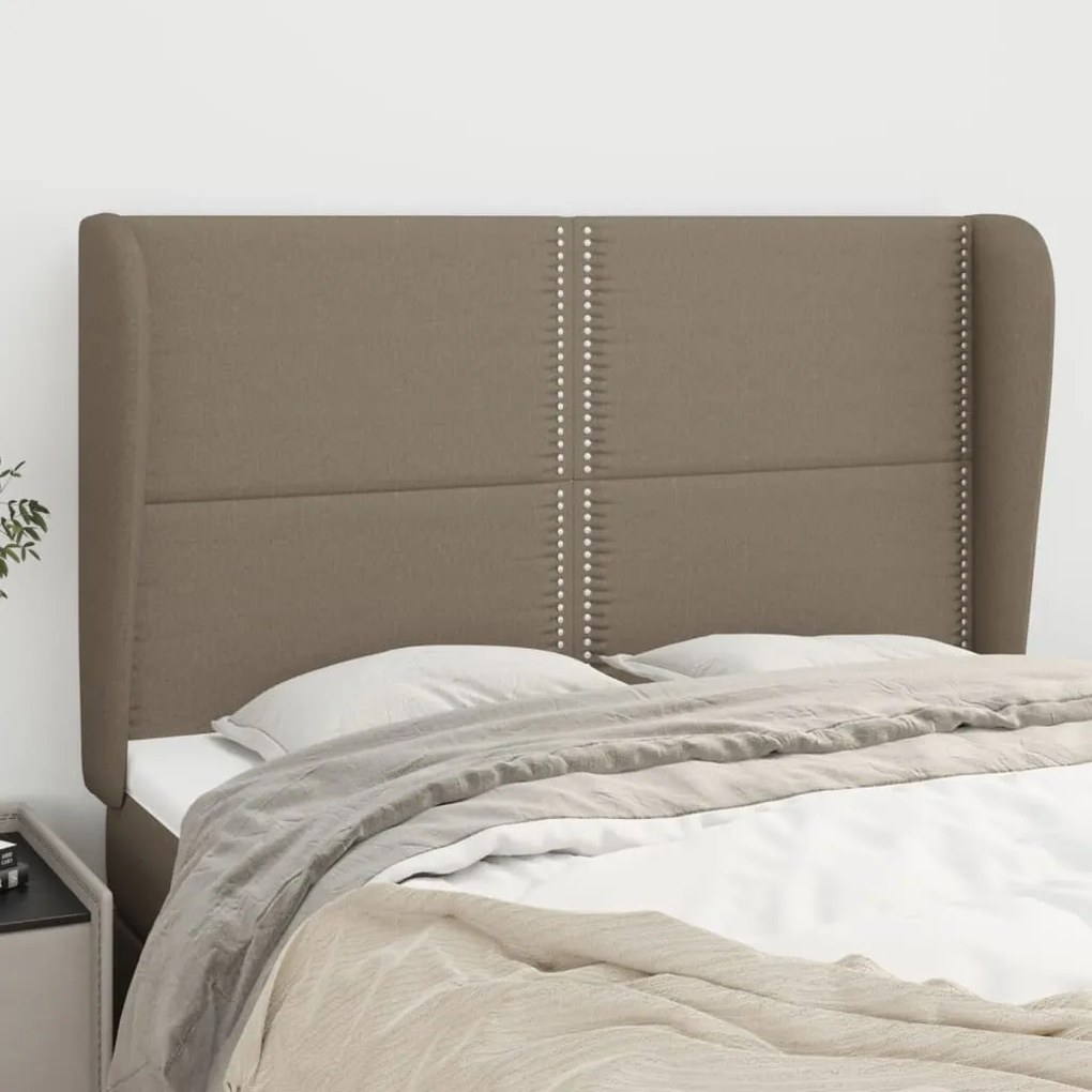 Testiera Ad Orecchio Tortora 147 X 23 X 118/128 Cm İn Tessuto /