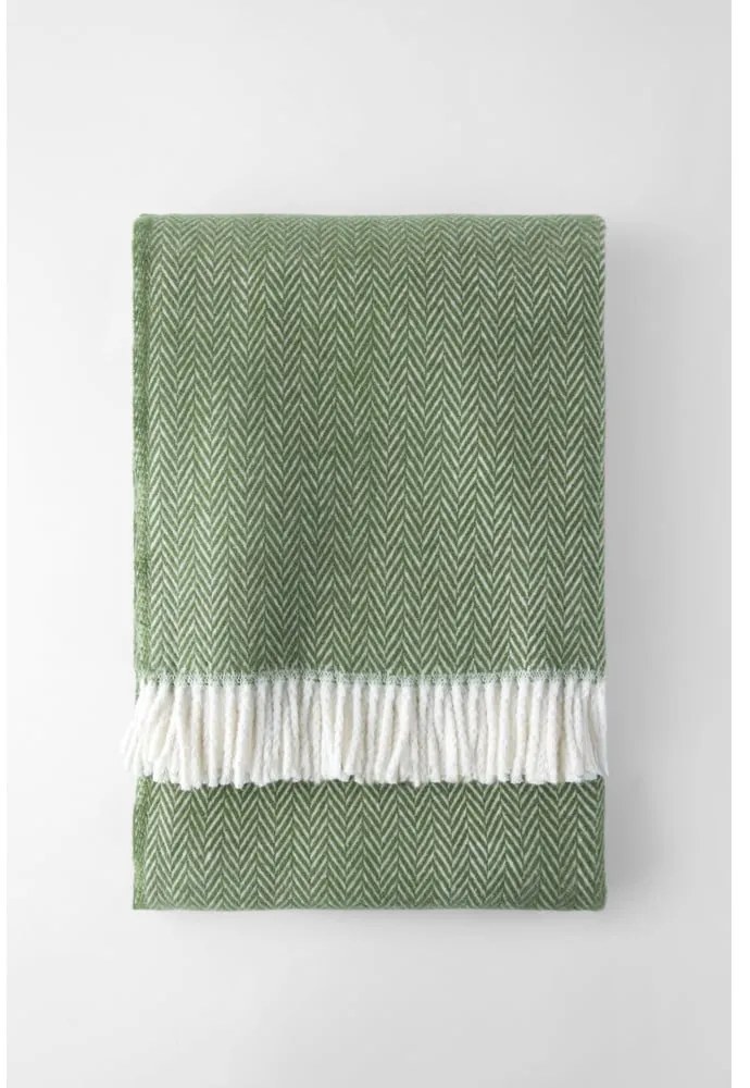 Plaid verde con contenuto di cotone , 140 x 180 cm Skyline - Euromant