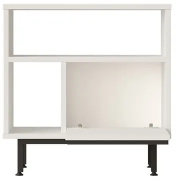 Tavolino Laterale Per Divano Da Salotto Multiuso 60x25x60 Ocean Bianco