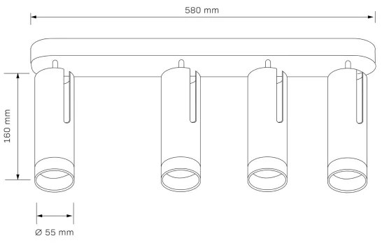 Faretto FADO 4xGU10/10W/230V bianco