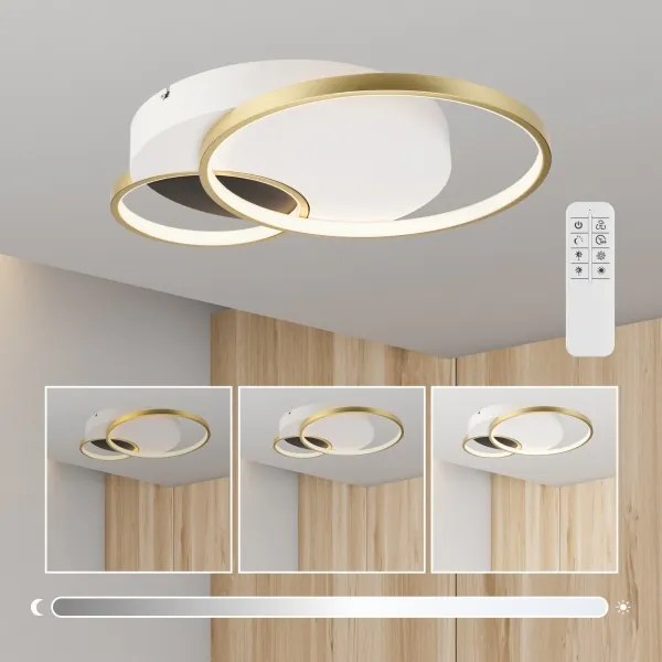 Plafoniera dimmerabile BENITO LED/31W/230V 3000-6500K bianco/oro