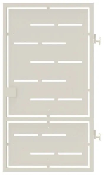 Cancello con serratura elettrica Privacy in ferro, apertura a destra, L 104.5 x H 180 cm, di colore bianco