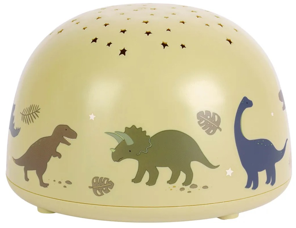 A Little Lovely Company - lampada con proiettore - dinosauri