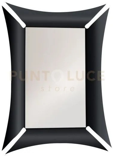 Specchio morgana nero in ferro 72x100hcm