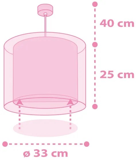 Dalber 41592 - Lampadario per bambini UNICORNS 1xE27/60W/230V