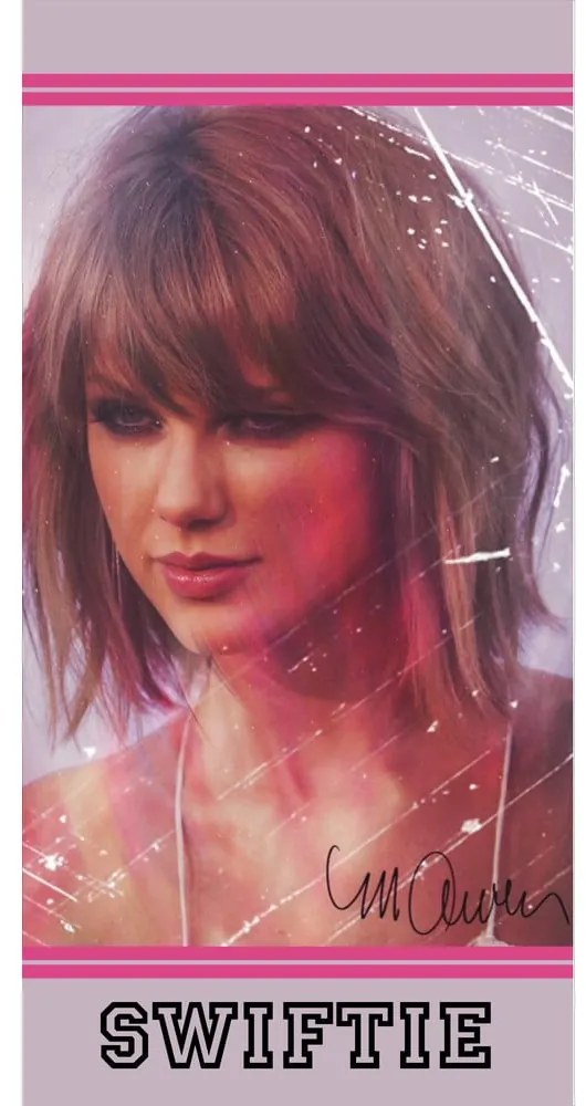 Asciugamano per bambini rosa in cotone 70x140 cm Swiftie – Jerry Fabrics