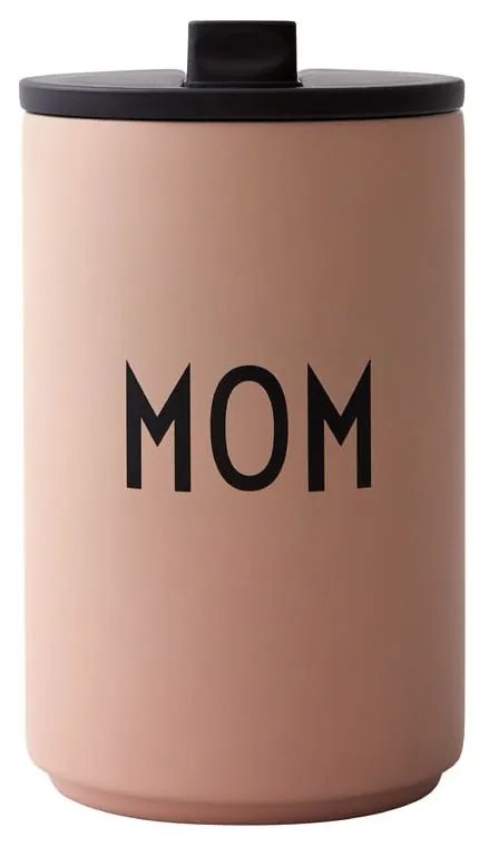 Tazza termica rosa e beige da 350 ml Mom - Design Letters