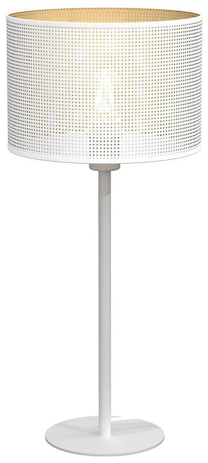 Lampada da tavolo LOFT SHADE 1xE27/60W/230V diametro 25 cm bianco/oro