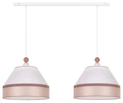 Duolla - Lampadario a sospensione con filo AVIGNON 2xE27/15W/230V bianco/beige