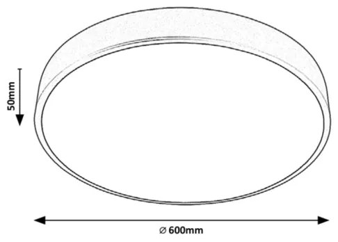 Rabalux 3316 - Plafoniera LED dimmerabile TESIA LED/60W/230V 60 cm + telecomando