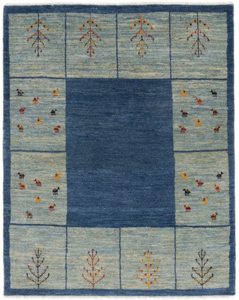 Gabbeh Tappeto persiano 150x190 Blu (Iran) Annodato A Mano