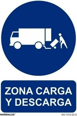 Insegna Archivo 2000 "ZONA CARGA Y DESCARGA" polipropilene 32 x 30 cm