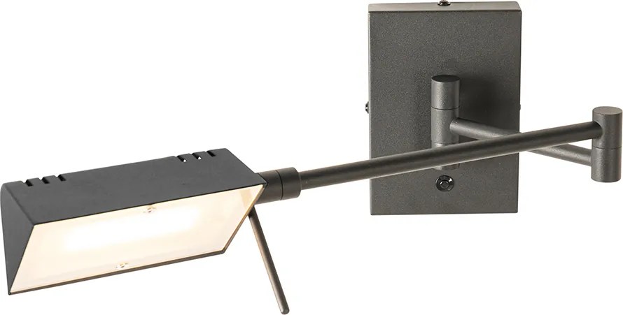 Applique da parete di design nera con LED dimmerabile - Notia