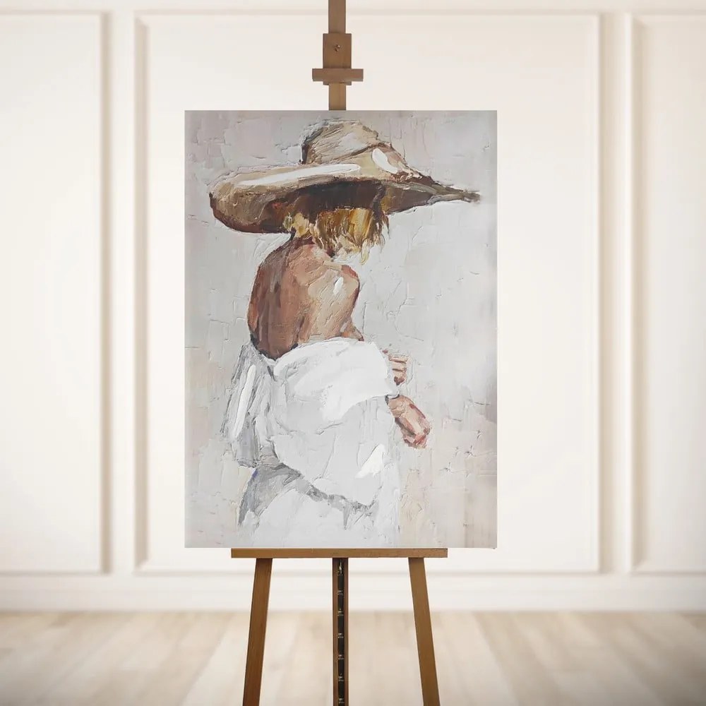 Quadro con elementi dipinti a mano 70x100 cm Charlotte - Styler