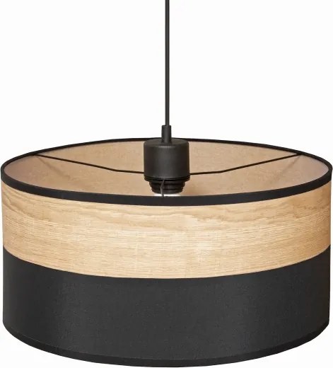 Lampadario a cavo ALBA 1xE27/15W/230V Ø 40 cm nero/marrone