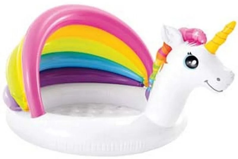 Piscina gonfiabile unicorno 1-3 anni - CM.127X102X69 - peso KG.1,75 (57113)