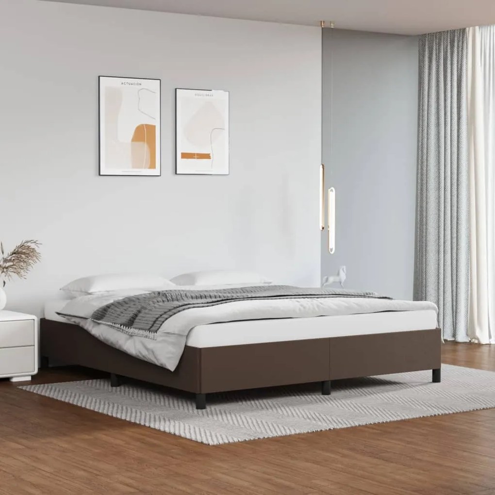 Giroletto Marrone 160x200 Cm İn Similpelle /