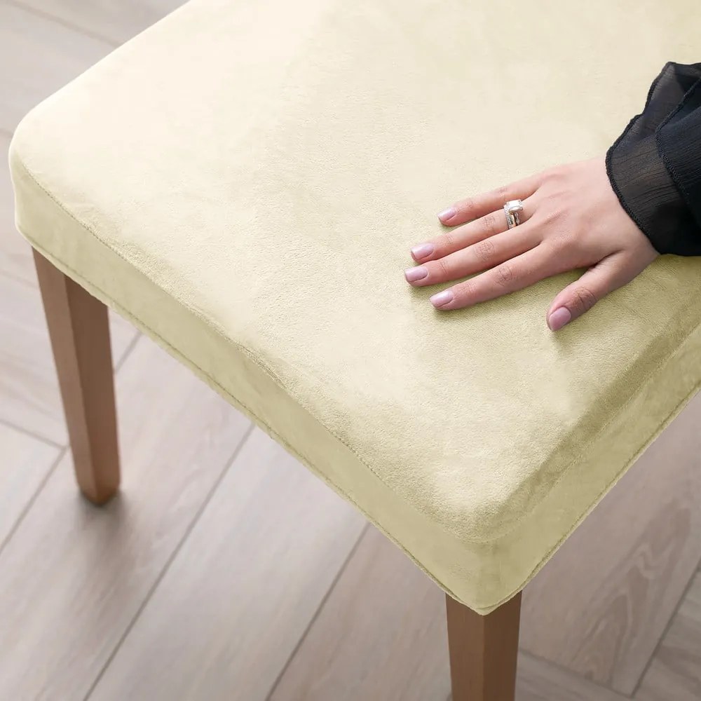 Coprisedia color crema con rivestimento elastico per sedie 48 cm Sento – Restilo