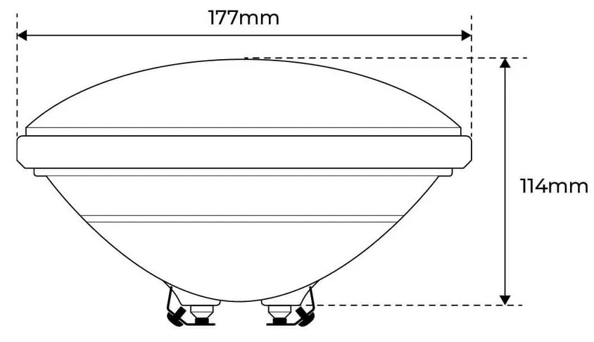 Lampada LED PAR56 35W da piscina 12VAC/DC 120lm/W No Flickering Colore Bianco Freddo 5.700K