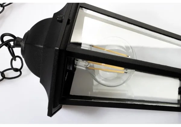 Lampadario da esterno 1xE27/20W/230V IP43 nero