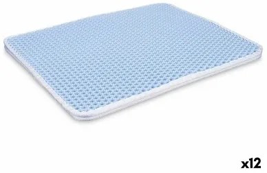 Tappetino per Lettiera per Gatti Azzurro 50 x 40 x 1,5 cm (12 Unità)