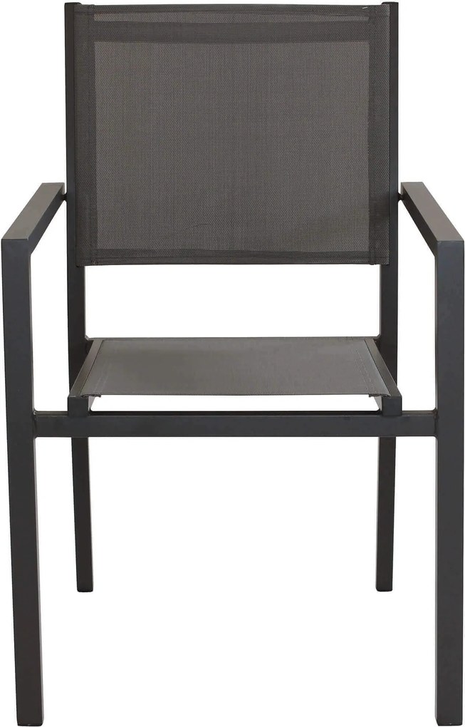 DEXTER - set tavolo in alluminio cm 160/240 x 90 x 75 h con 6 poltrone Venus