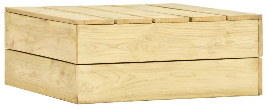 Set divani da giardino 2 pz con cuscini legno pino impregnato