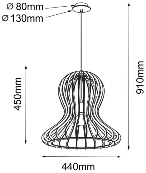 Amplex 5017 - Lampada a sospensione su cavo OCTO 1xE27/20W/230V beige