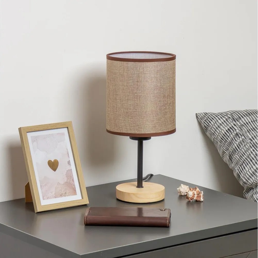 Brilagi - Lampada da tavolo NUBILA WOOD 1xE27/25W/230V quercia/marrone