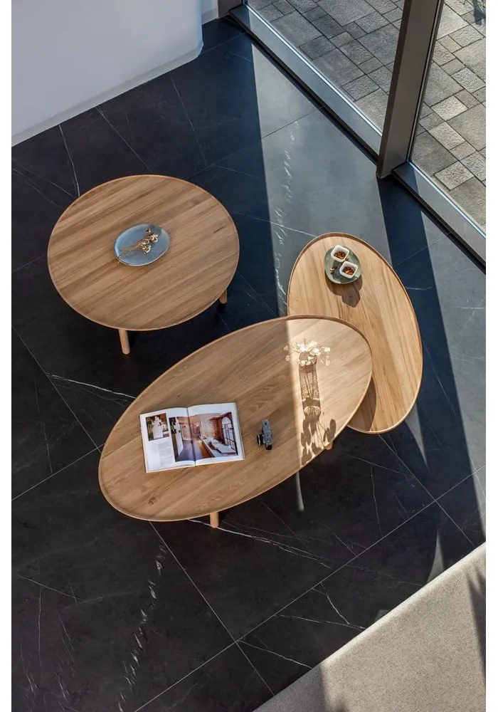 Tavolino in rovere naturale 65x120 cm Mu - Gazzda