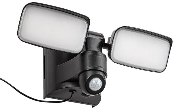 Rabalux 77091 - Lampada solare da parete LESZNO 2xLED/5W/3,7V IP54 nera