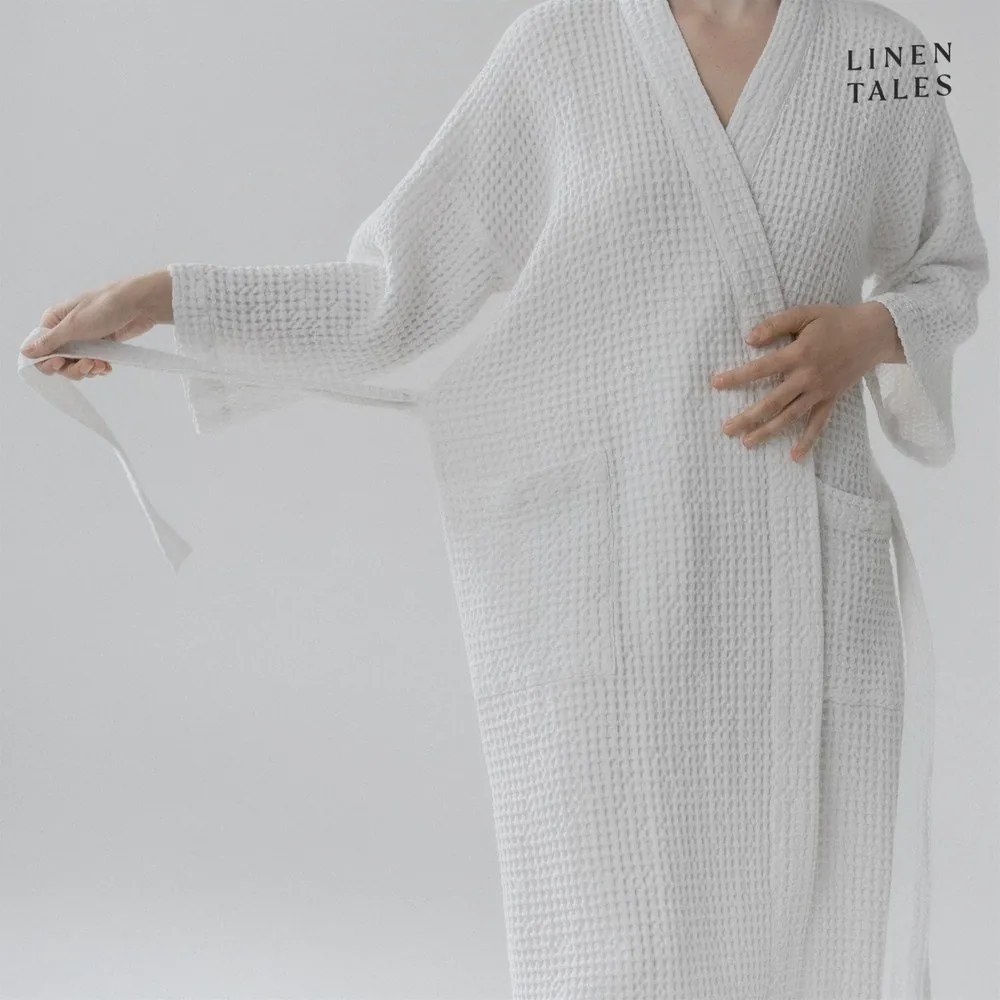 Accappatoio bianco taglia L/XL White - Linen Tales