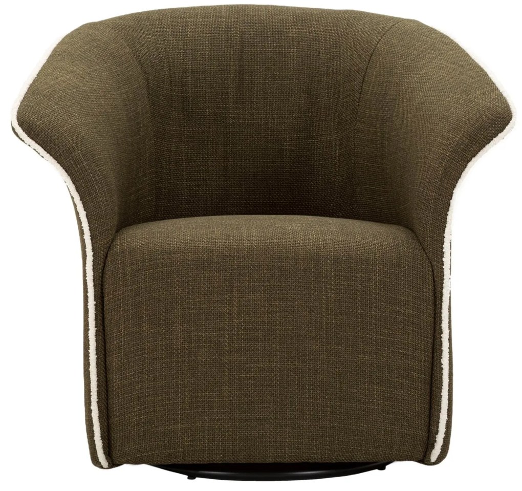 Poltrona Girevole Siena Verde Cm 83,5X66X80 Elegante