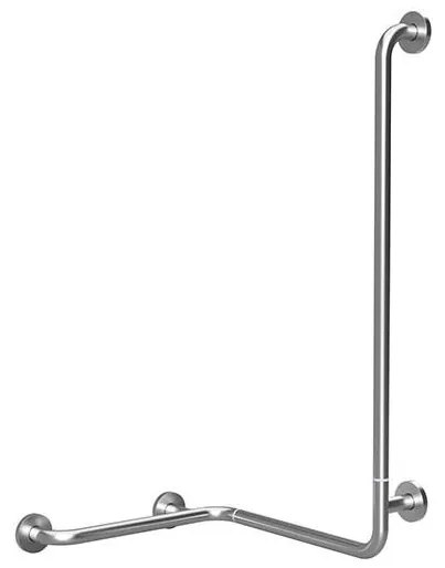 Maniglione per doccia 66x118 cm in acciaio inox, finitura argento