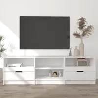 Mobile Porta TV Bianco 150x33,5x45 cm in Legno Multistrato 811457