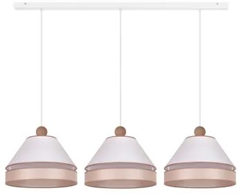 Duolla - Lampadario a sospensione con filo AVIGNON 3xE27/15W/230V bianco/beige