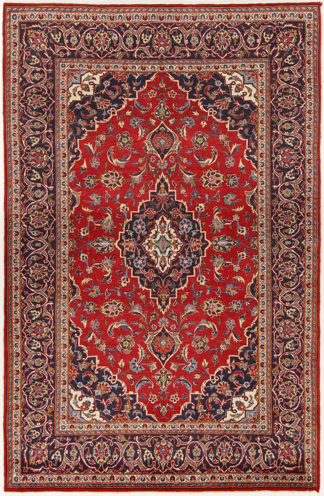 Kashan Tappeto persiano 210x140 (Iran) Annodato A Mano