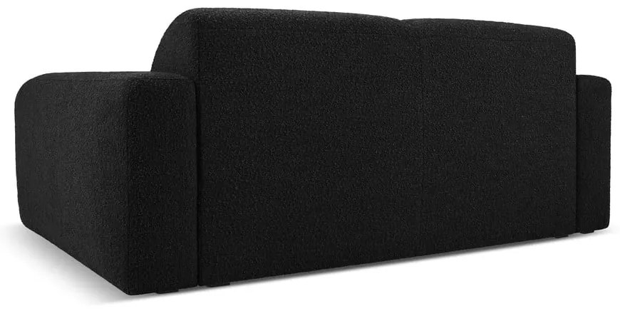 Divano in tessuto bouclé nero 170 cm Molino - Micadoni Home