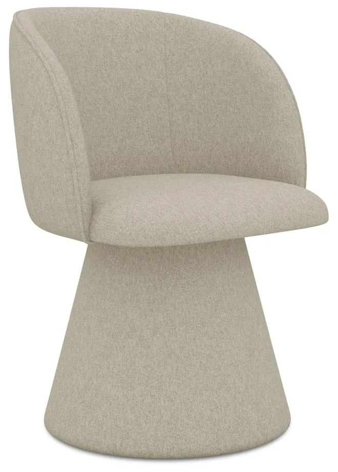 Sedia da pranzo beige in imbottito Maia – Makamii