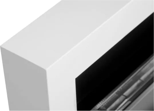 Camino a bioetanolo biocamino da parete Siena bianco L 90 x P 12 x H40