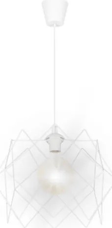 Lampadario a sospensione con filo GALL 1xE27/60W/230V bianco